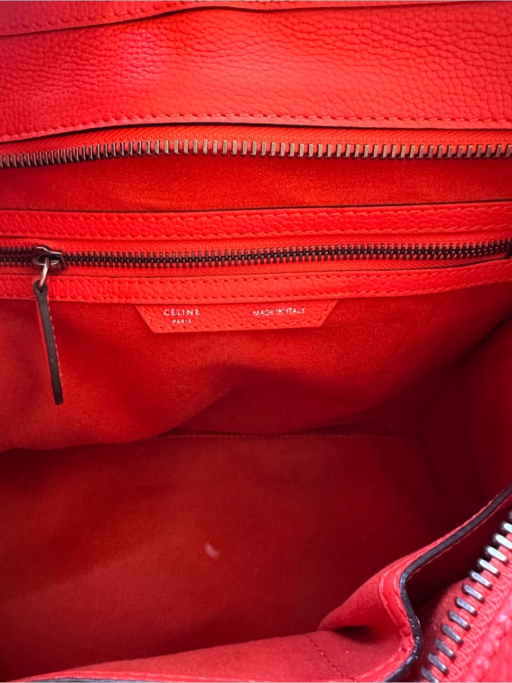 Celine Orange Leather Mini Carryall - Picture 5 of 9